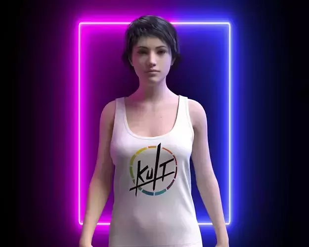 Ladies Tank Top - Kult 3D model Ladies Tank Top - Kult 3D model