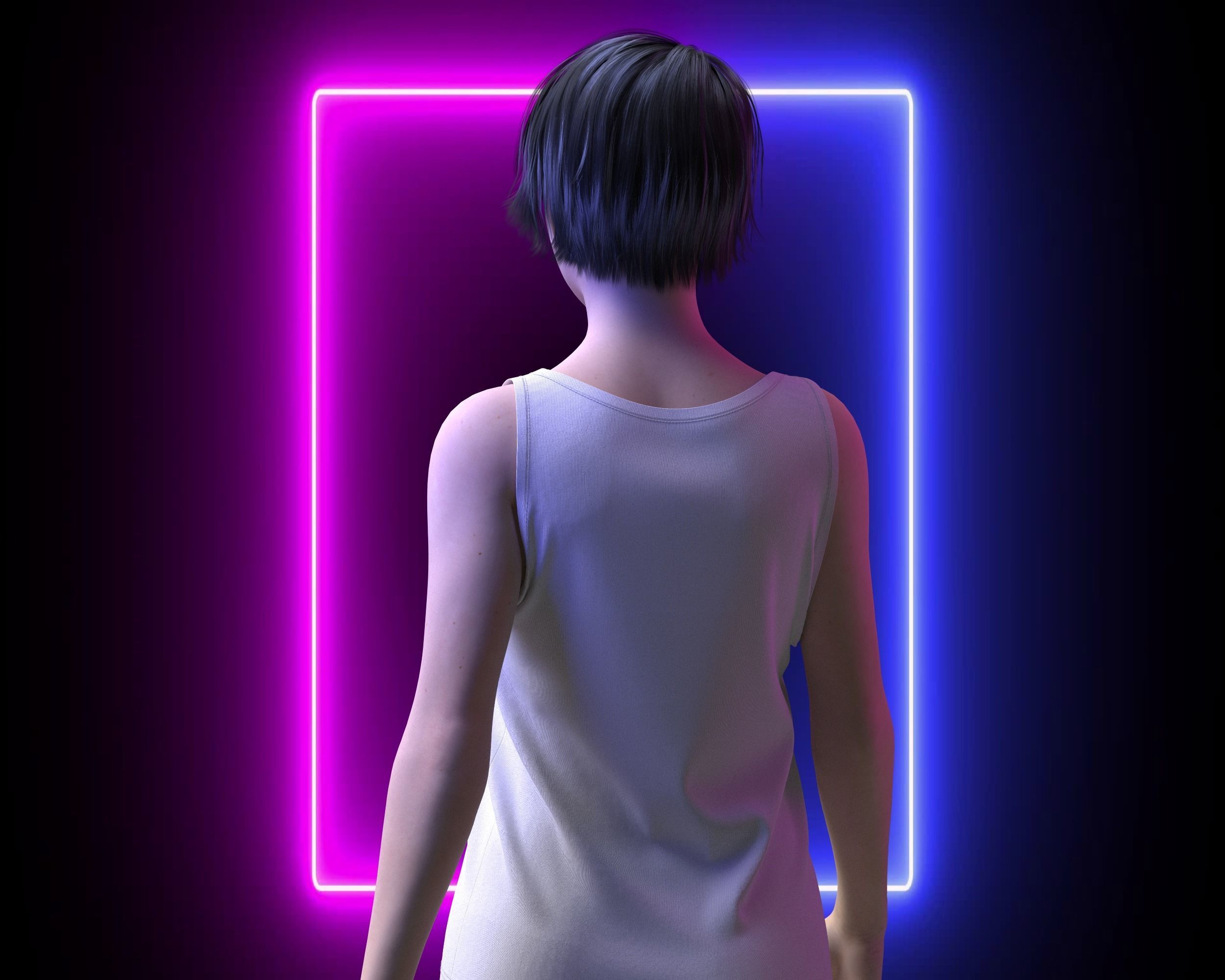 Ladies Tank Top - Kult 3D model_4