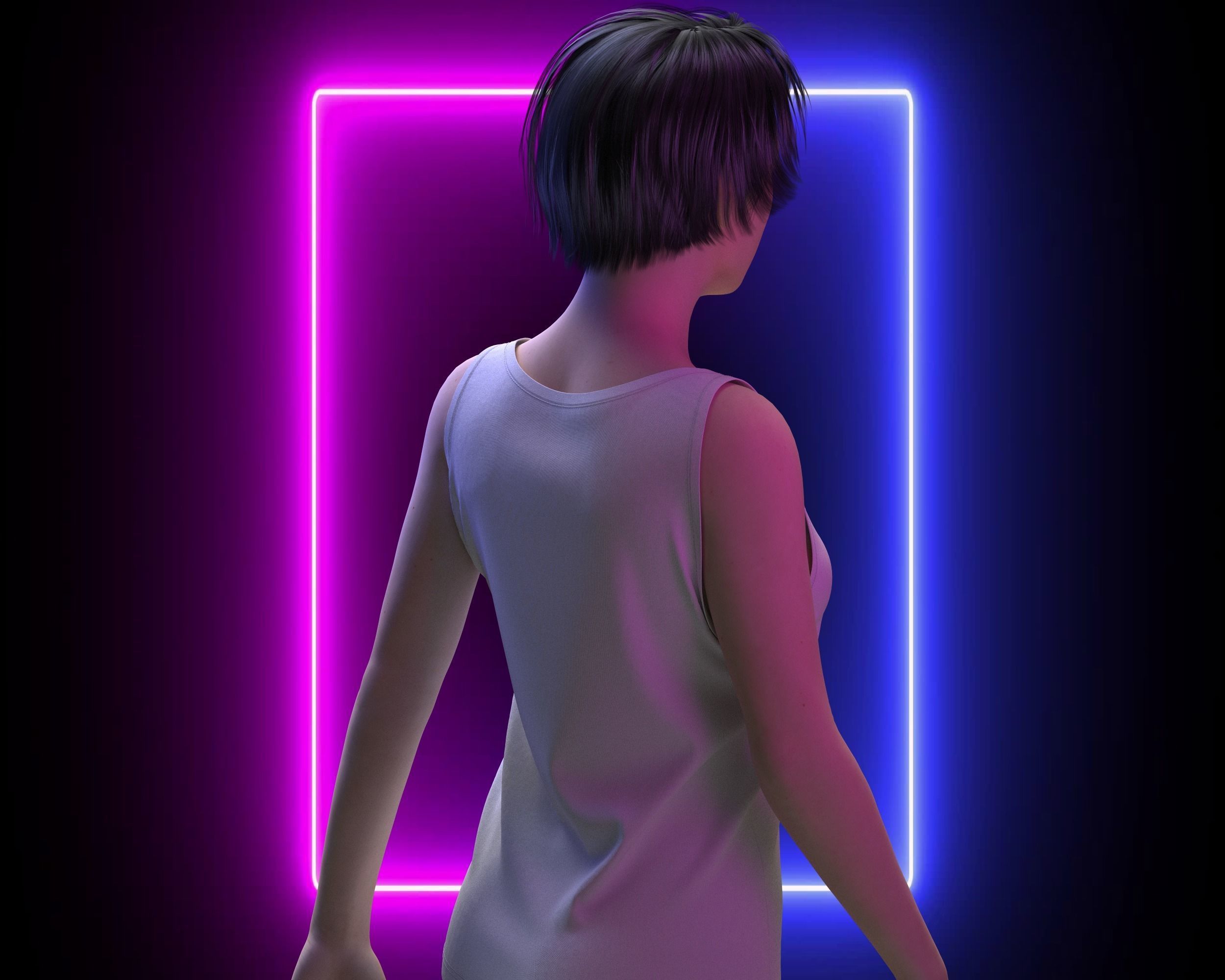 Ladies Tank Top - Kult 3D model_5