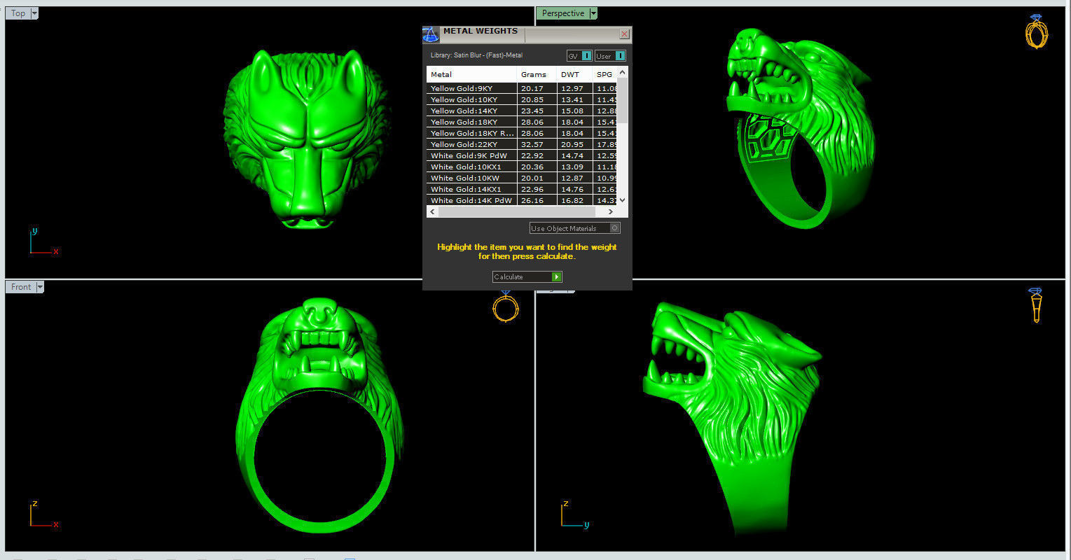 WOLF RING 3D print model_1