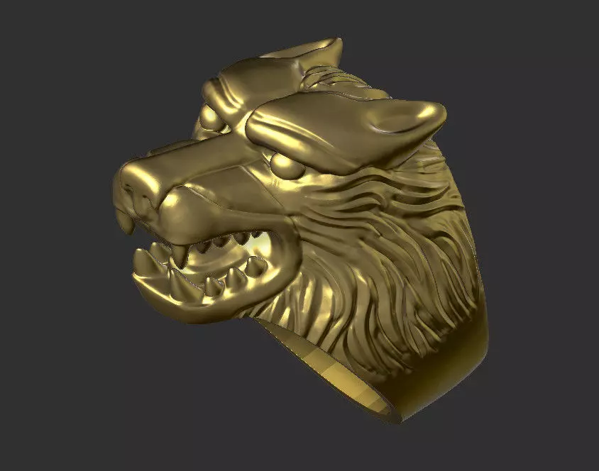 WOLF RING 3D print model_0