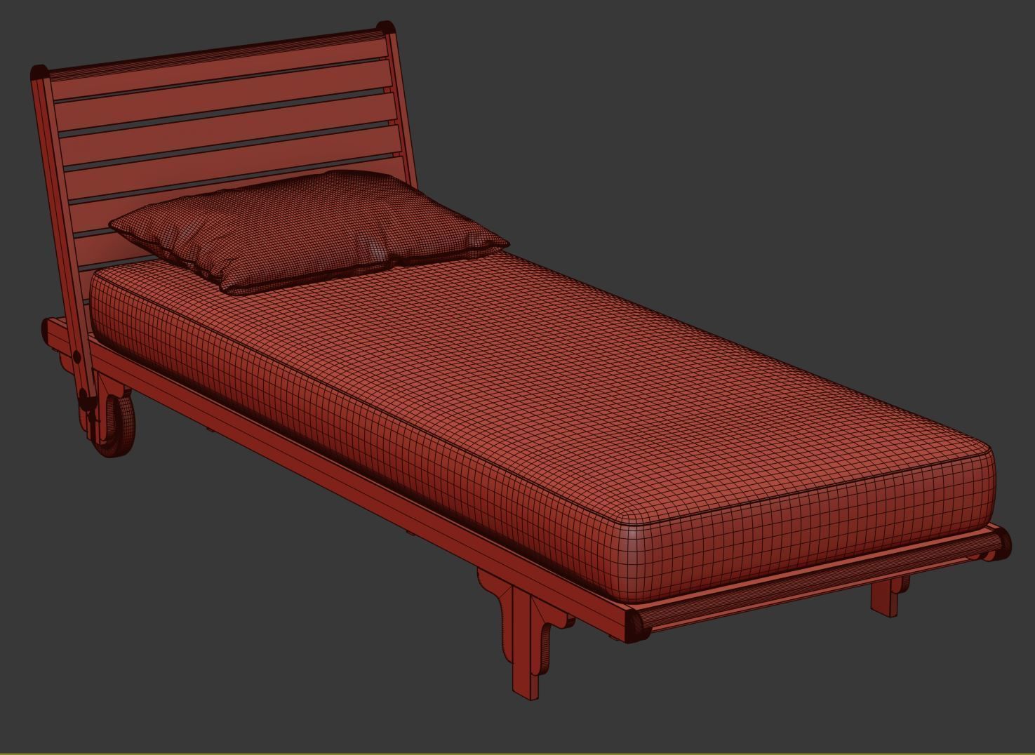 Eva wooden daybed EV25 by Bpoint Design  3D model_5