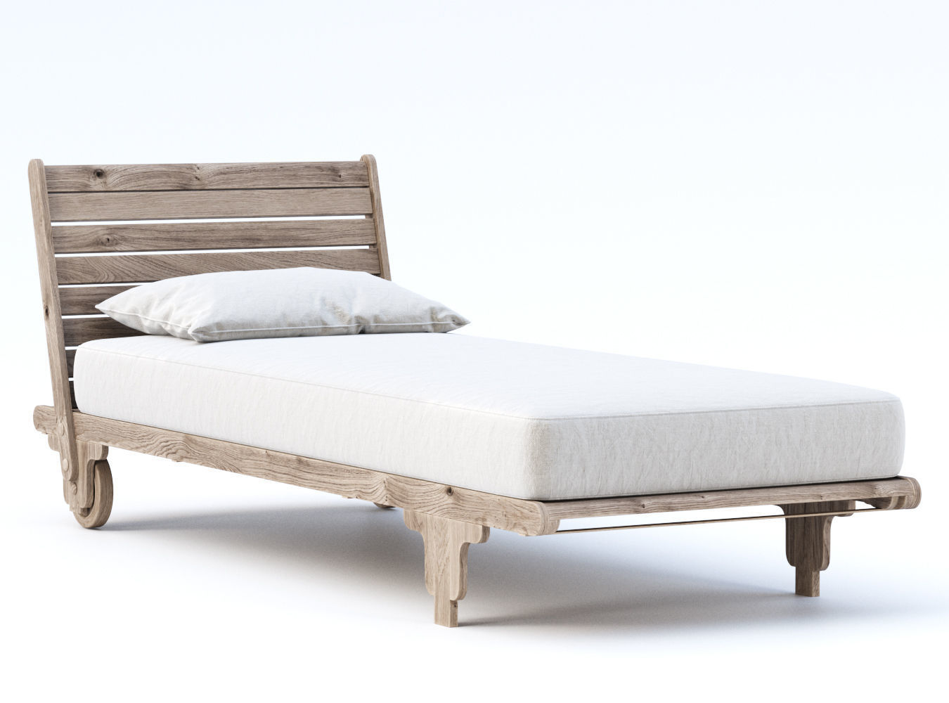 Eva wooden daybed EV25 by Bpoint Design  3D model_1