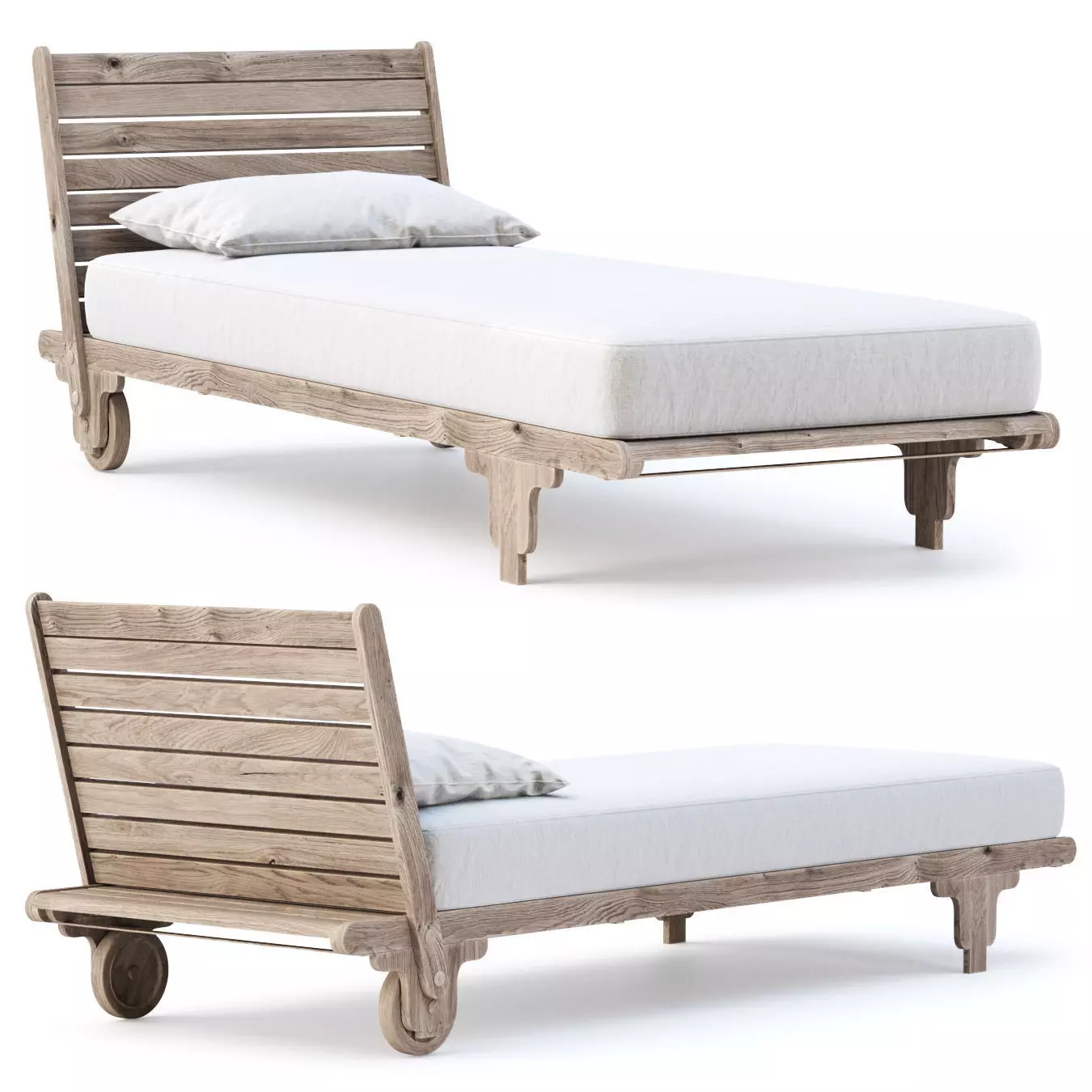 Eva wooden daybed EV25 by Bpoint Design  3D model_0
