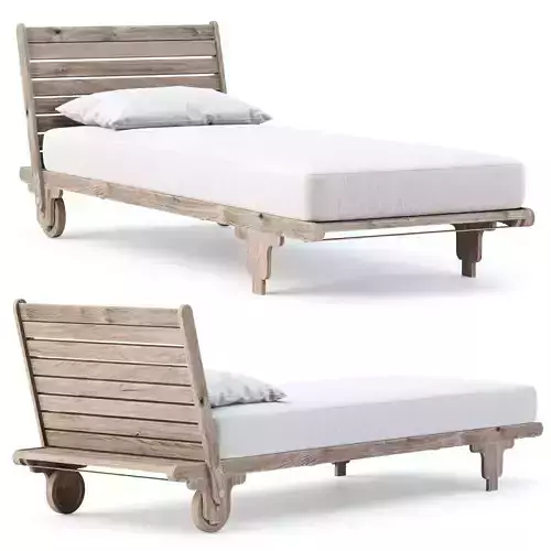 Eva wooden daybed EV25 by Bpoint Design  3D model