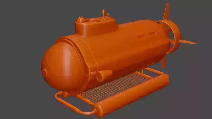 bathyscaphe type submarine 3D model