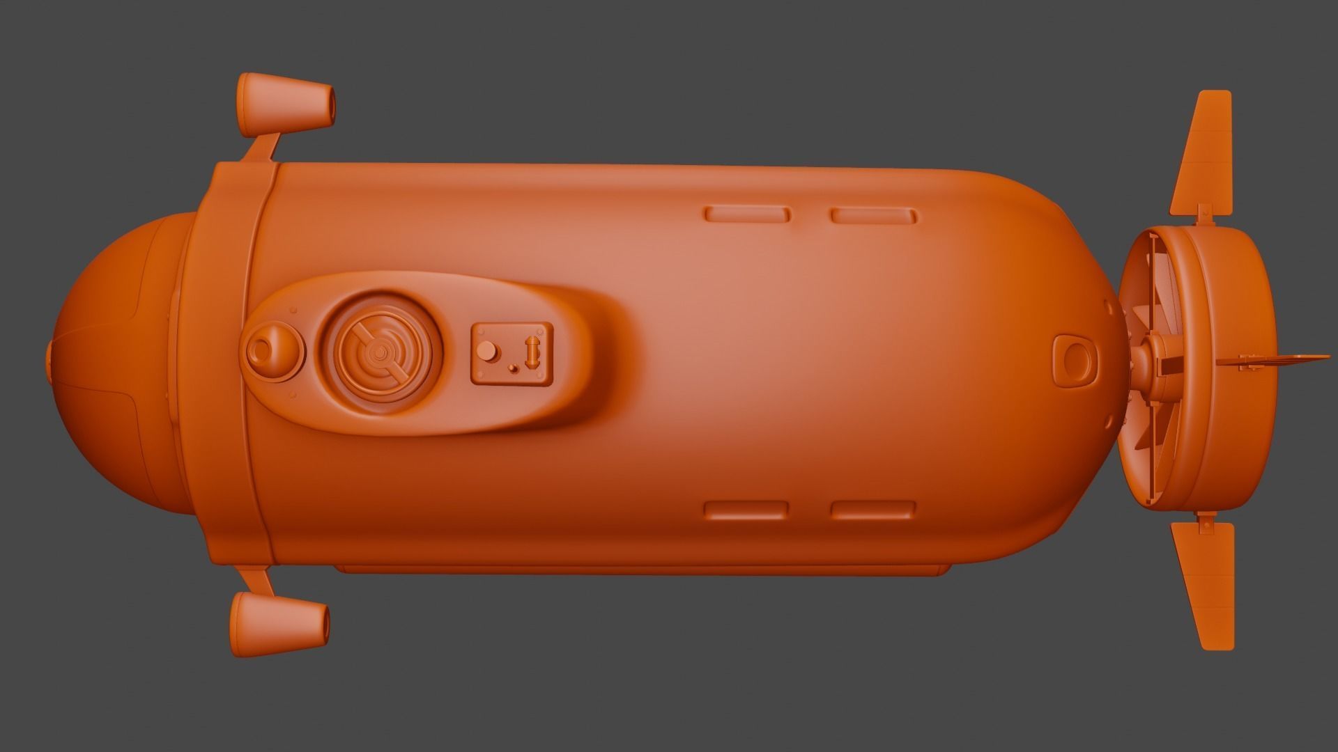 bathyscaphe type submarine 3D model_6