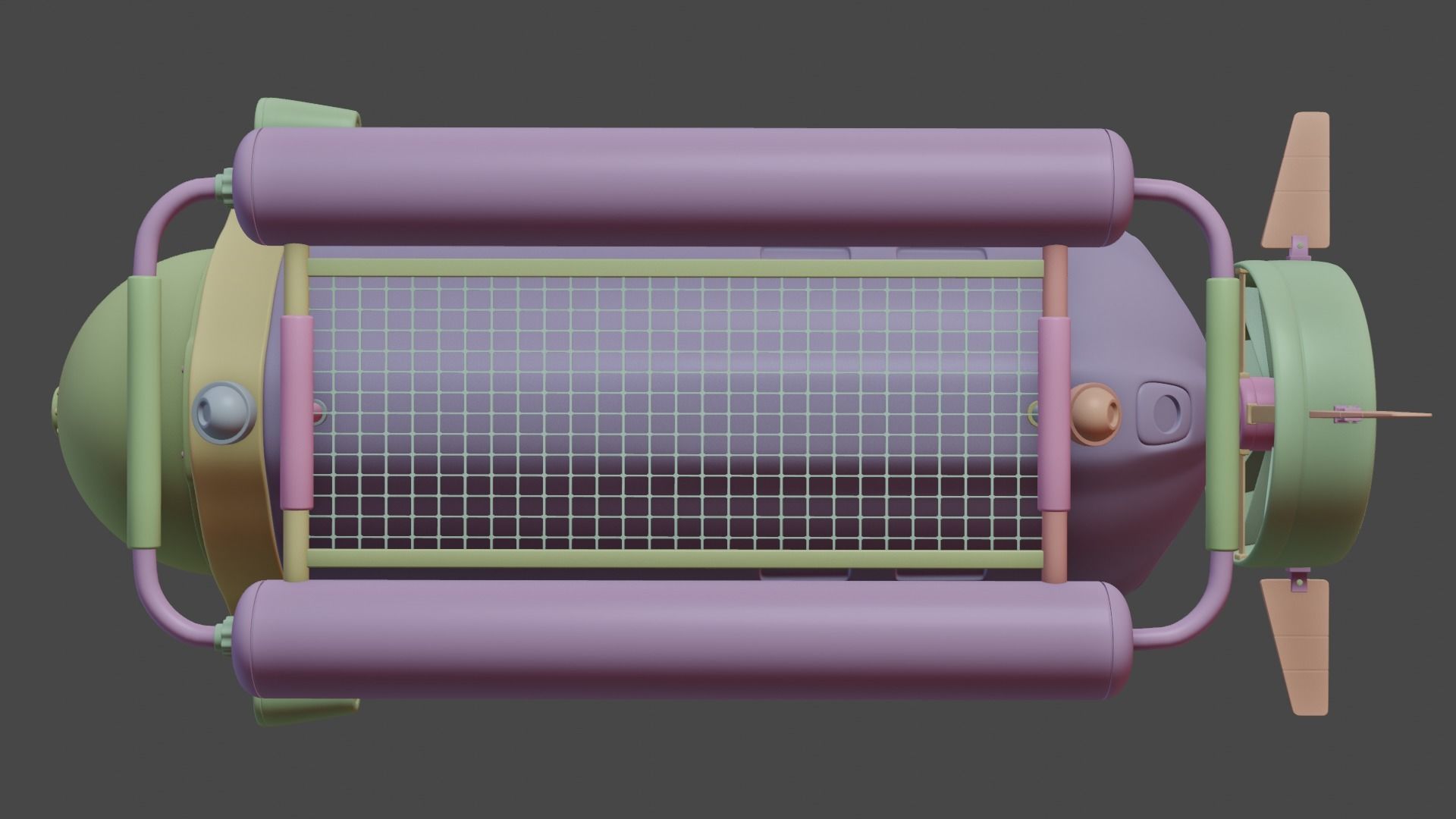 bathyscaphe type submarine 3D model_9