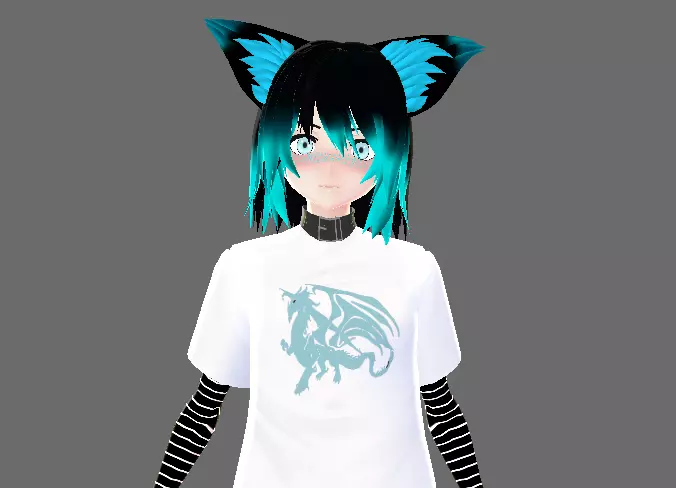 3D model 3d low poly female avatar for gaming Vtubing also for VRChat ...