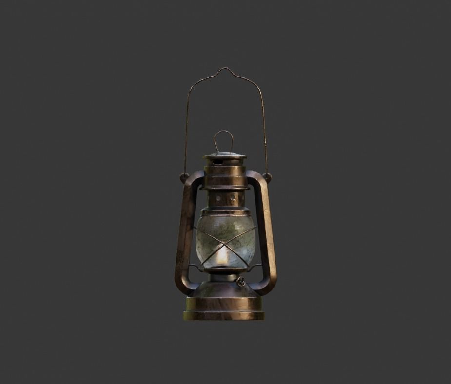 Lantern Lamp Low-poly 3D model_11