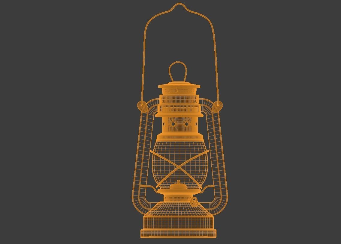 Lantern Lamp Low-poly 3D model_10