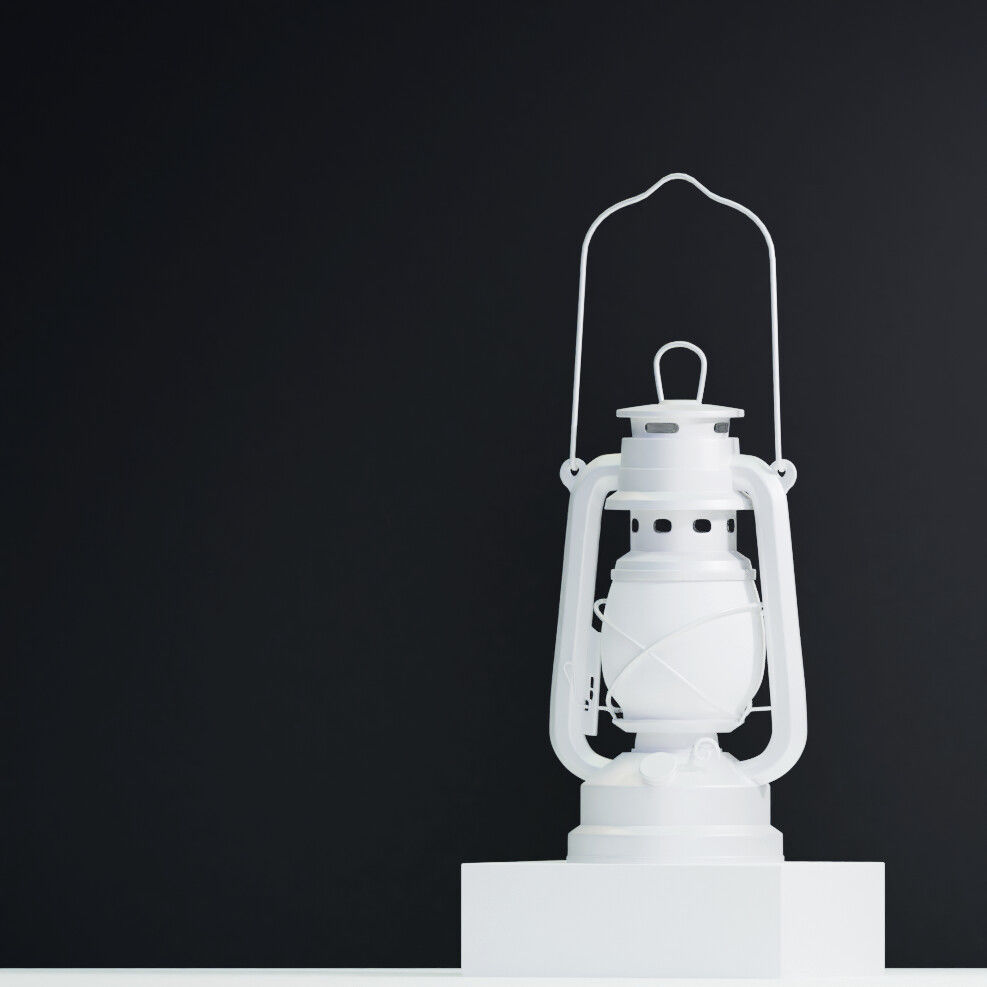 Lantern Lamp Low-poly 3D model_1