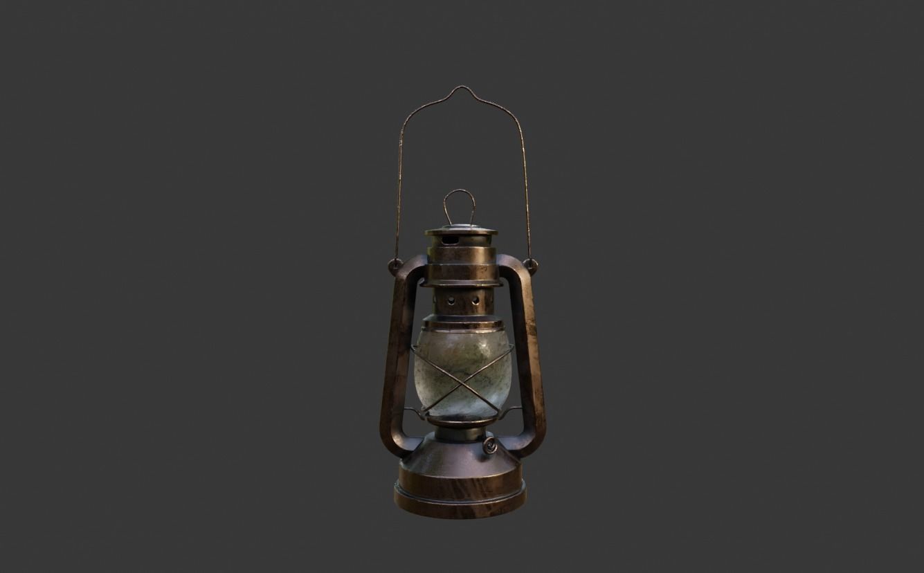 Lantern Lamp Low-poly 3D model_5