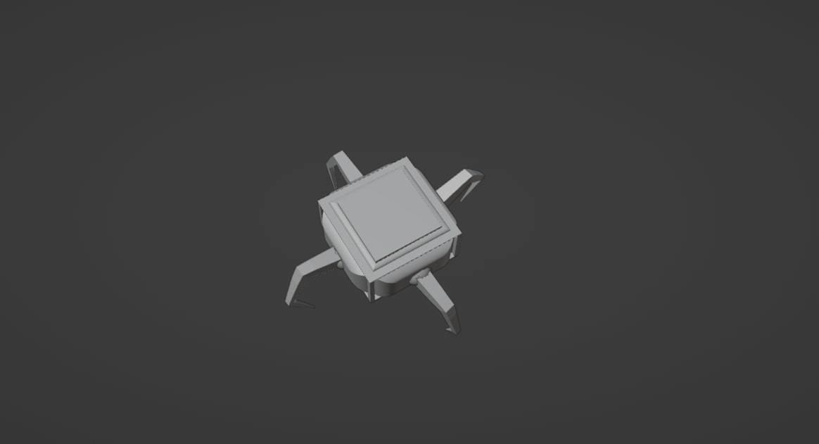 Glass Robot Low-poly 3D model_4