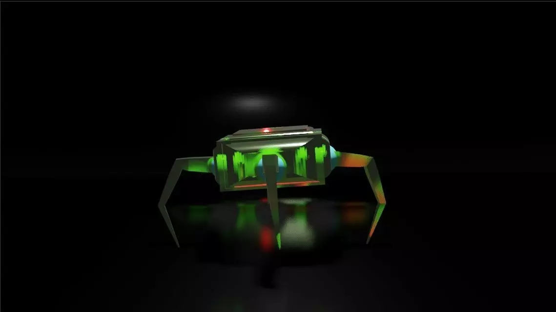 Glass Robot Low-poly 3D model_0