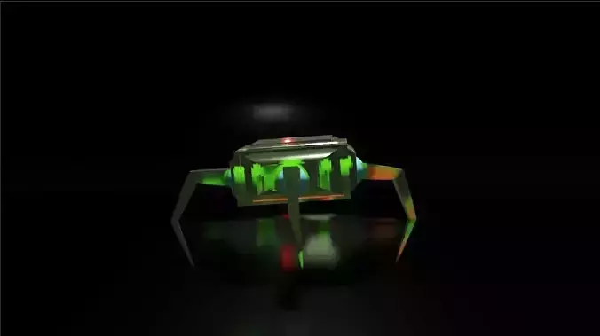 Glass Robot Low-poly 3D model