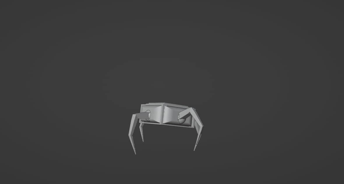 Glass Robot Low-poly 3D model_5