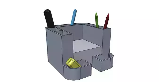 Pencil holder easy print 3D print model