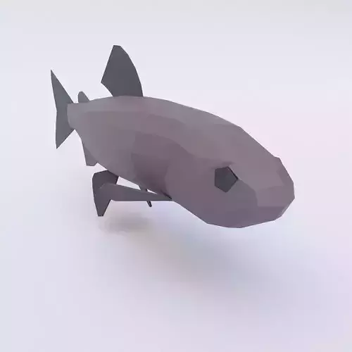 Amemasu Fish low poly 3d model 