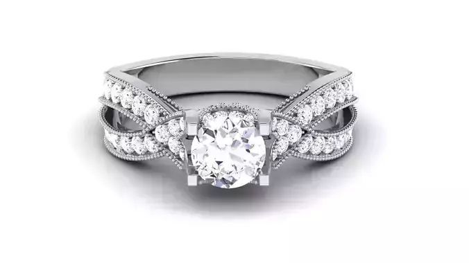 Solitaire Wedding Engagement Ring Bridal Ring
