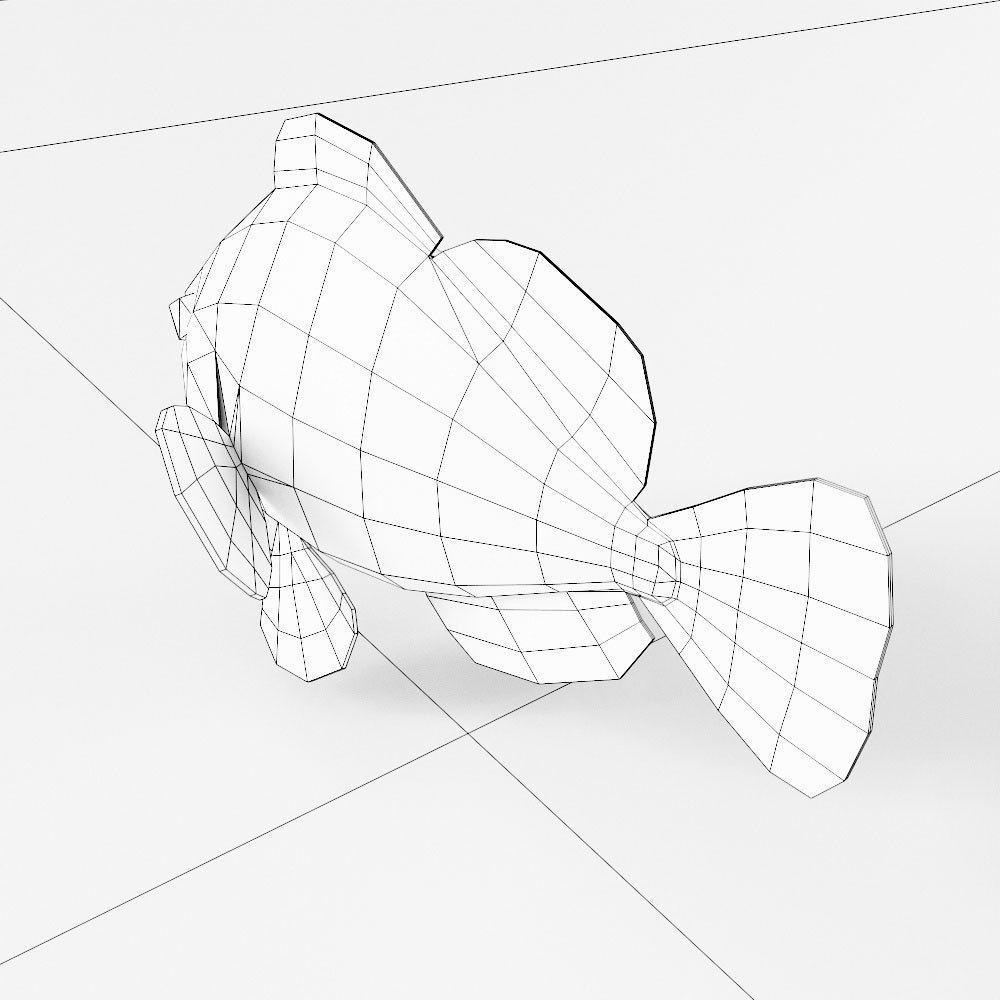 Anemone fish 3d model Low-poly 3D model_5
