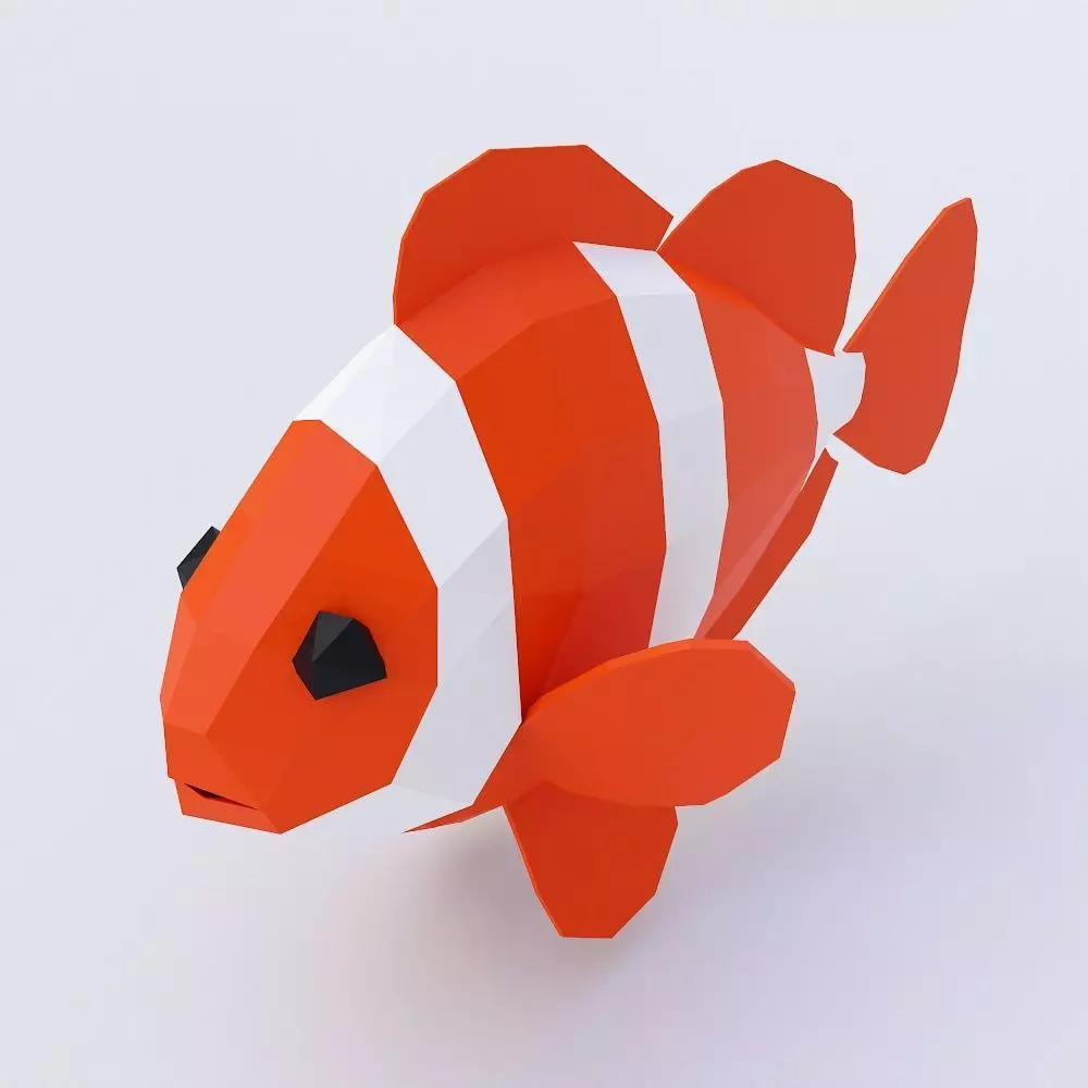Anemone fish 3d model Low-poly 3D model_0
