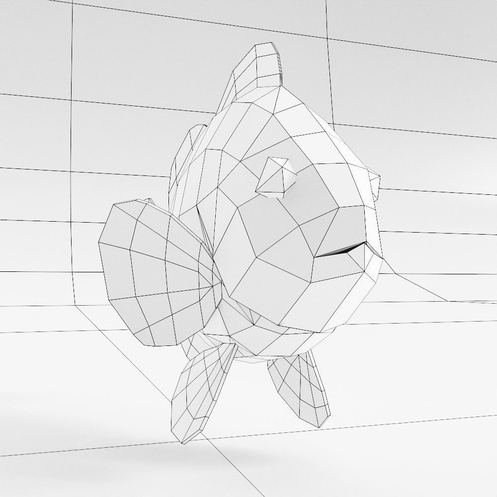 Anemone fish 3d model Low-poly 3D model_6