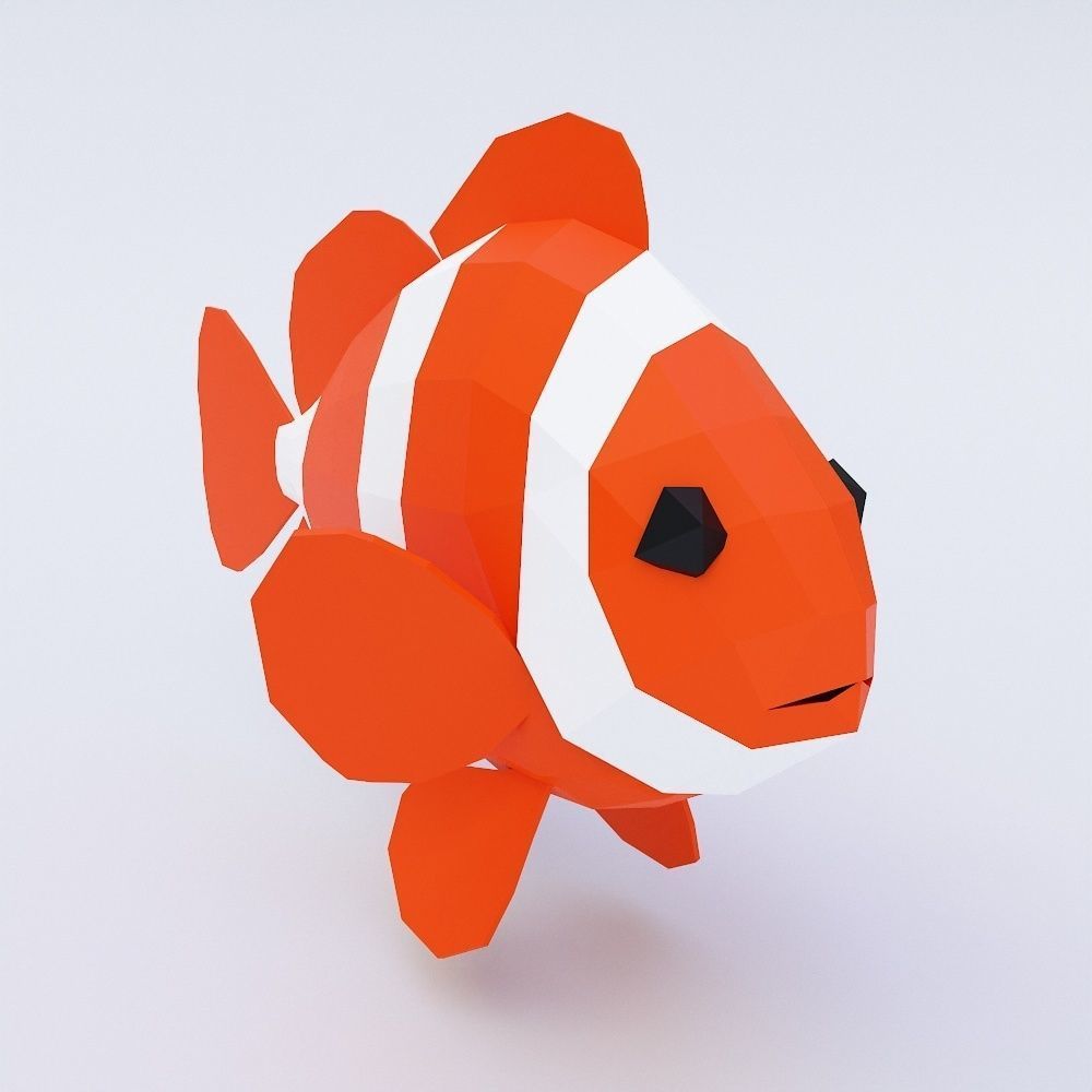 Anemone fish 3d model Low-poly 3D model_1