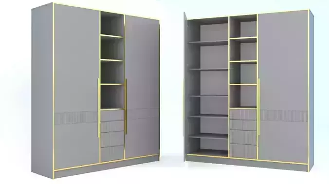 Shkaf wardrobe with shelves and drawers