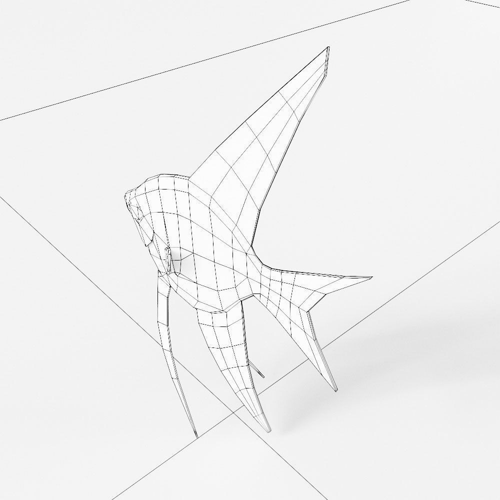 Fish 3d model paper Low-poly 3D model_6
