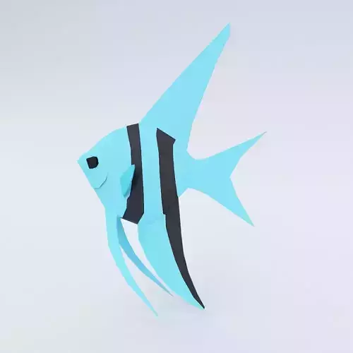 Fish 3d model paper