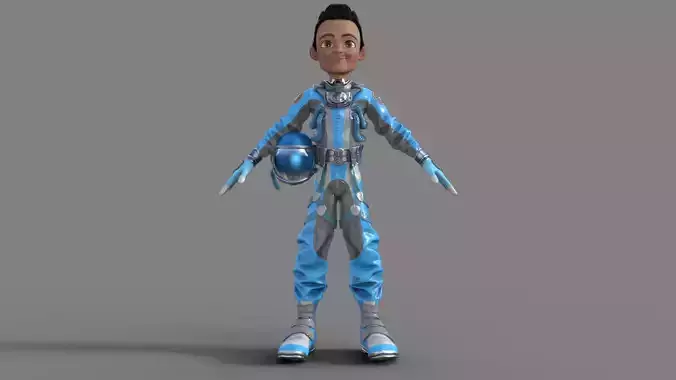 3D Cartoon Astronaut Man 3D model