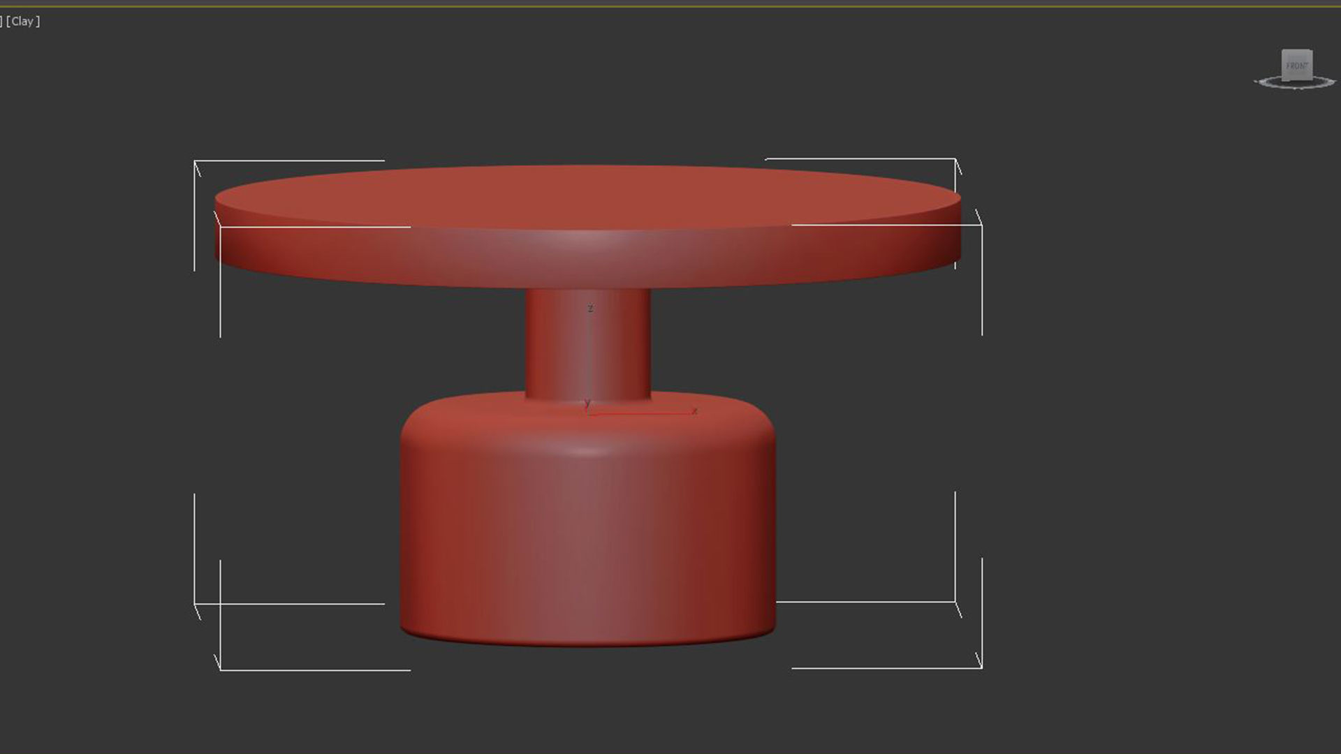 COFFEE TABLE GLAM WHITE 3D model_4