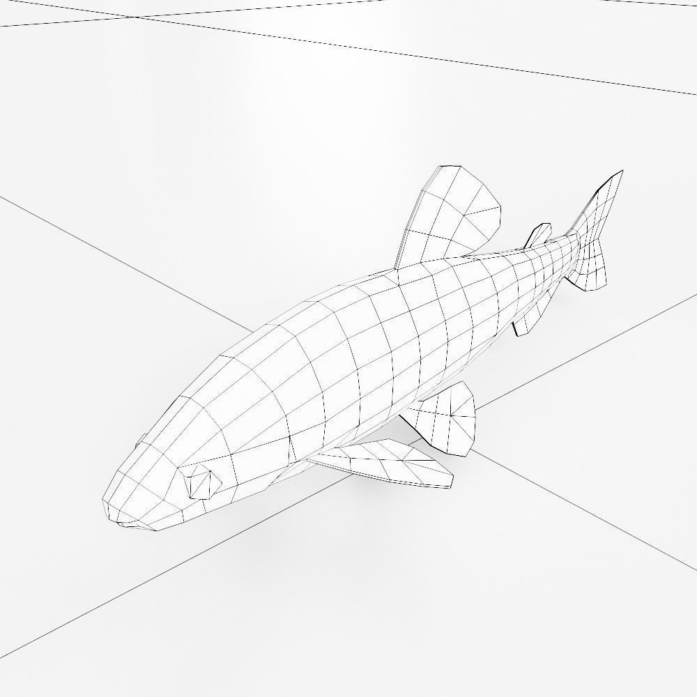Brown trout fish 3d model  Low-poly 3D model_3