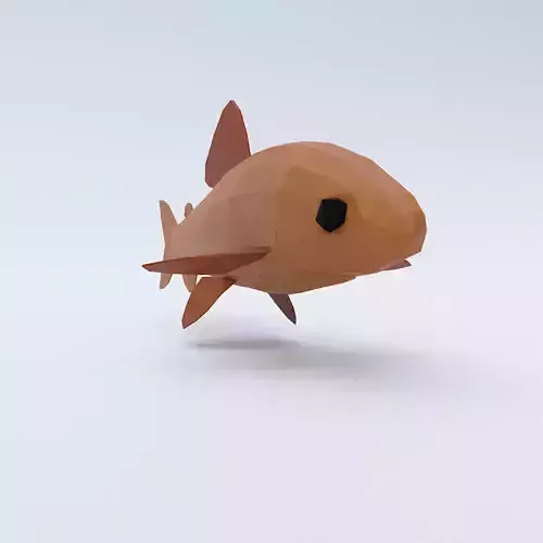Brown trout fish 3d model 