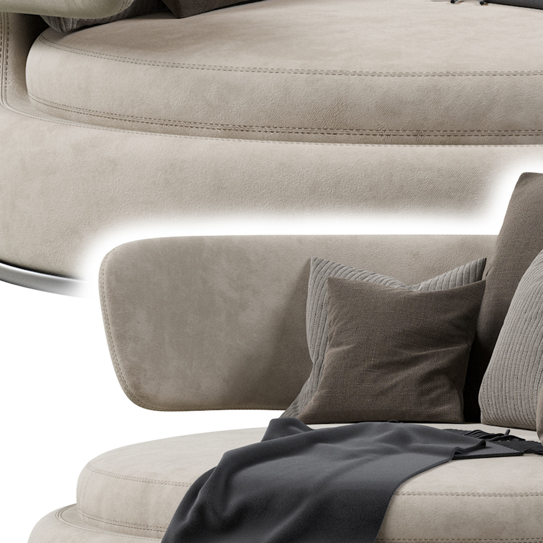 Amoenus Soft Maxalto Swivel Sofa 3D model_6