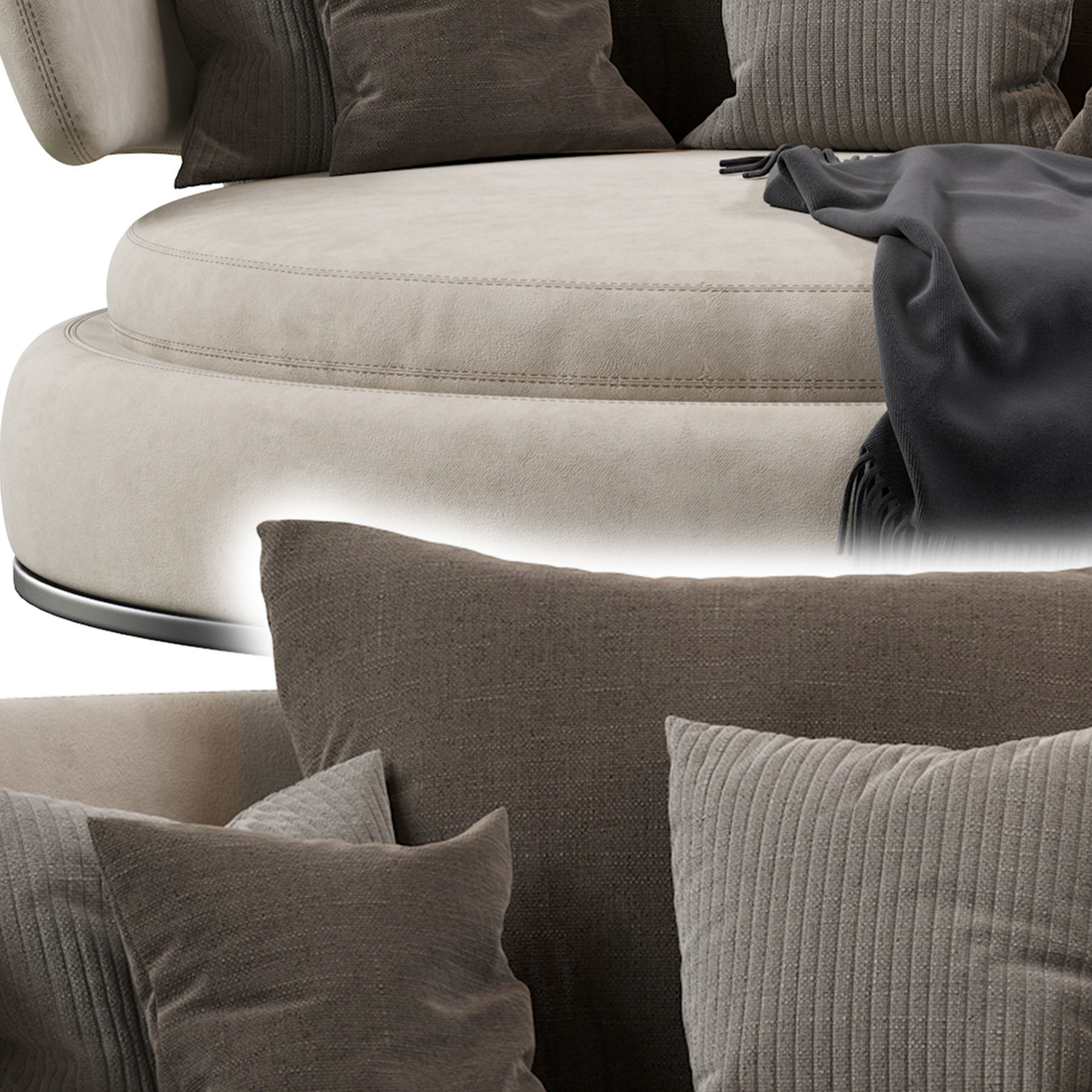 Amoenus Soft Maxalto Swivel Sofa 3D model_5