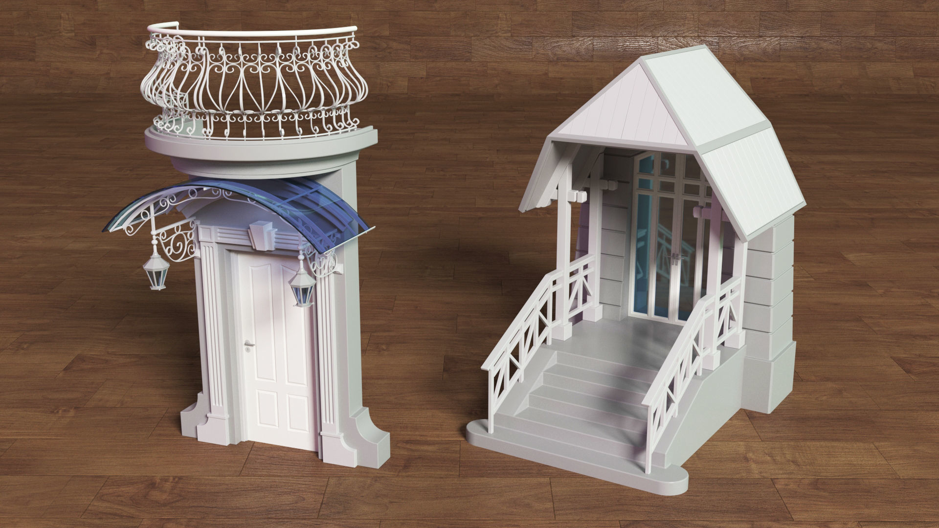 Building Facade Collection 1 - 25 pieces 3D model_5