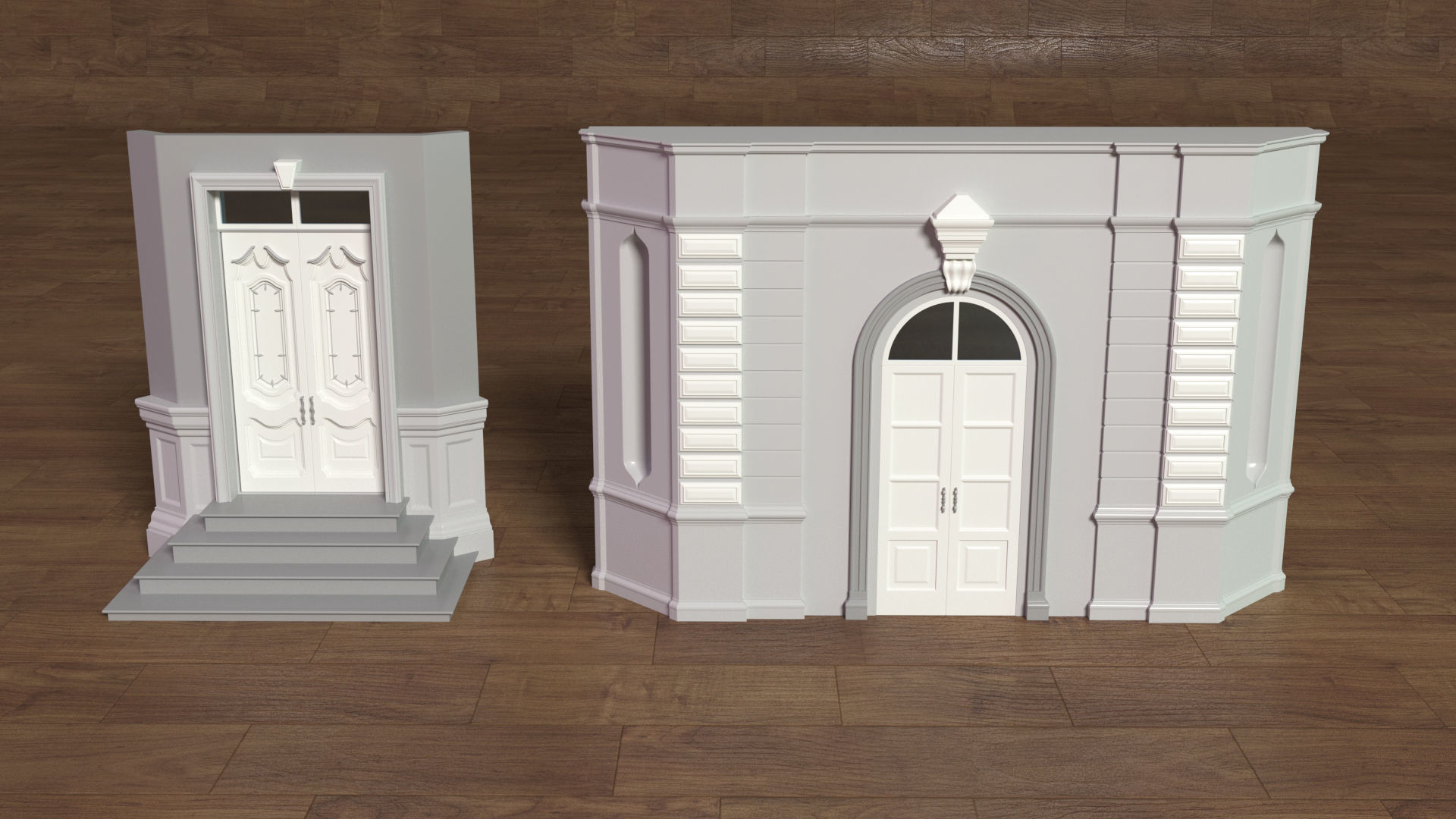 Building Facade Collection 1 - 25 pieces 3D model_6