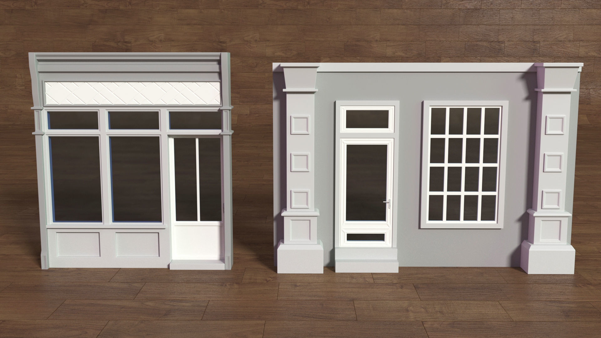 Building Facade Collection 1 - 25 pieces 3D model_9