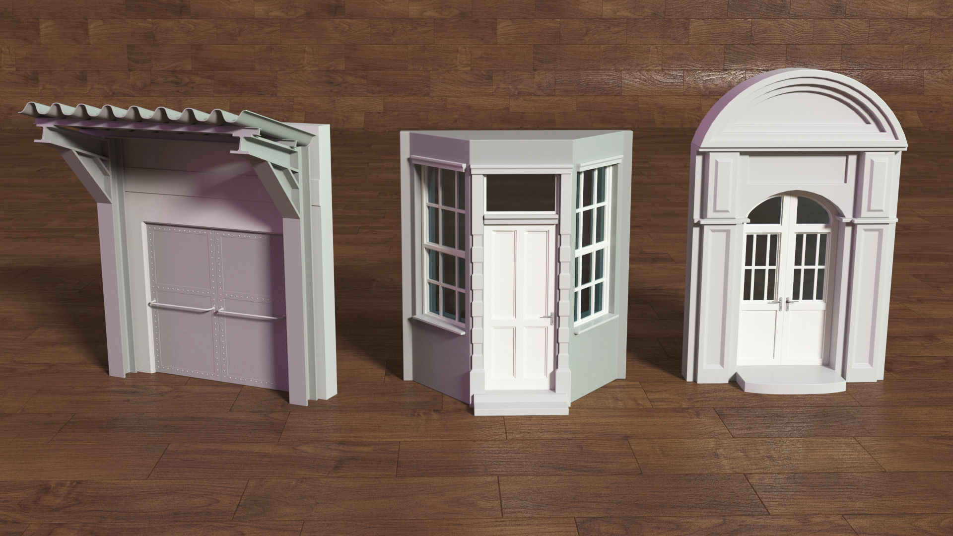 Building Facade Collection 1 - 25 pieces 3D model_7