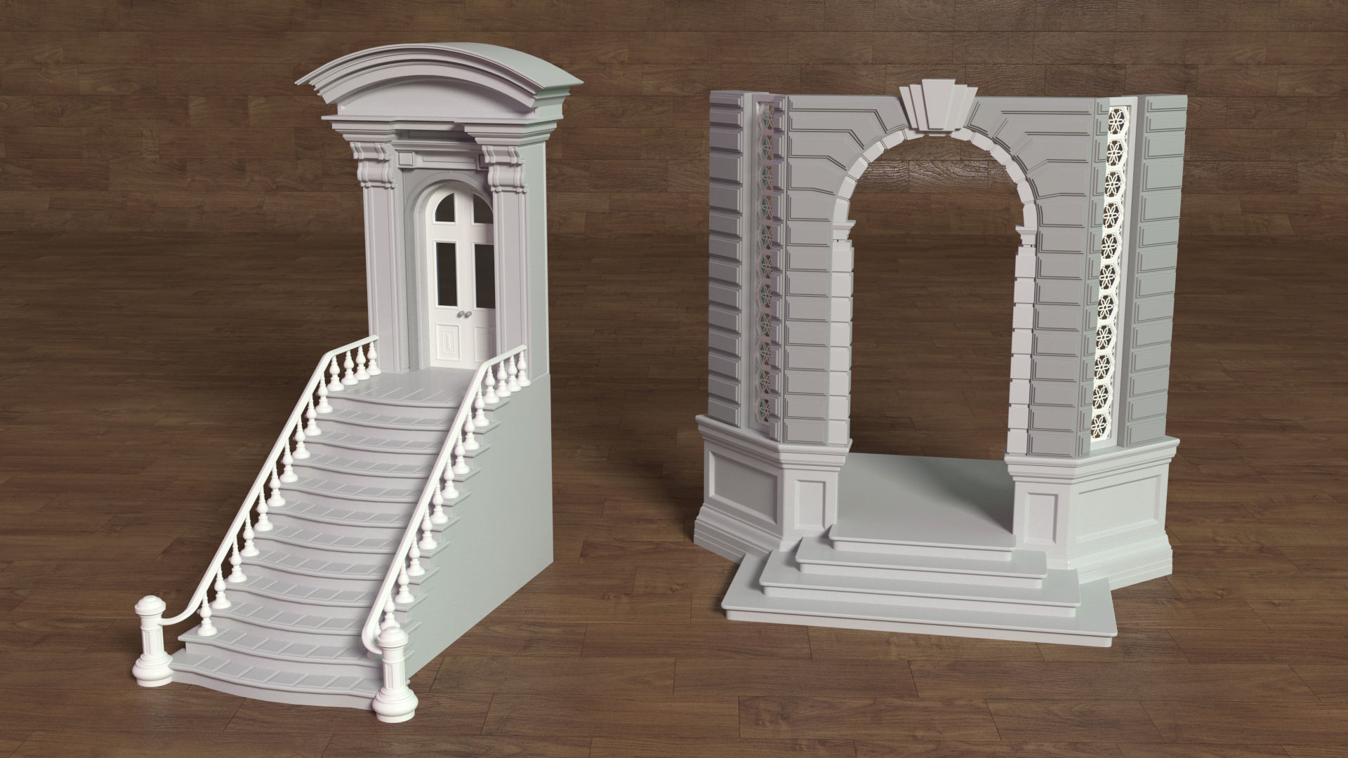 Building Facade Collection 1 - 25 pieces 3D model_4
