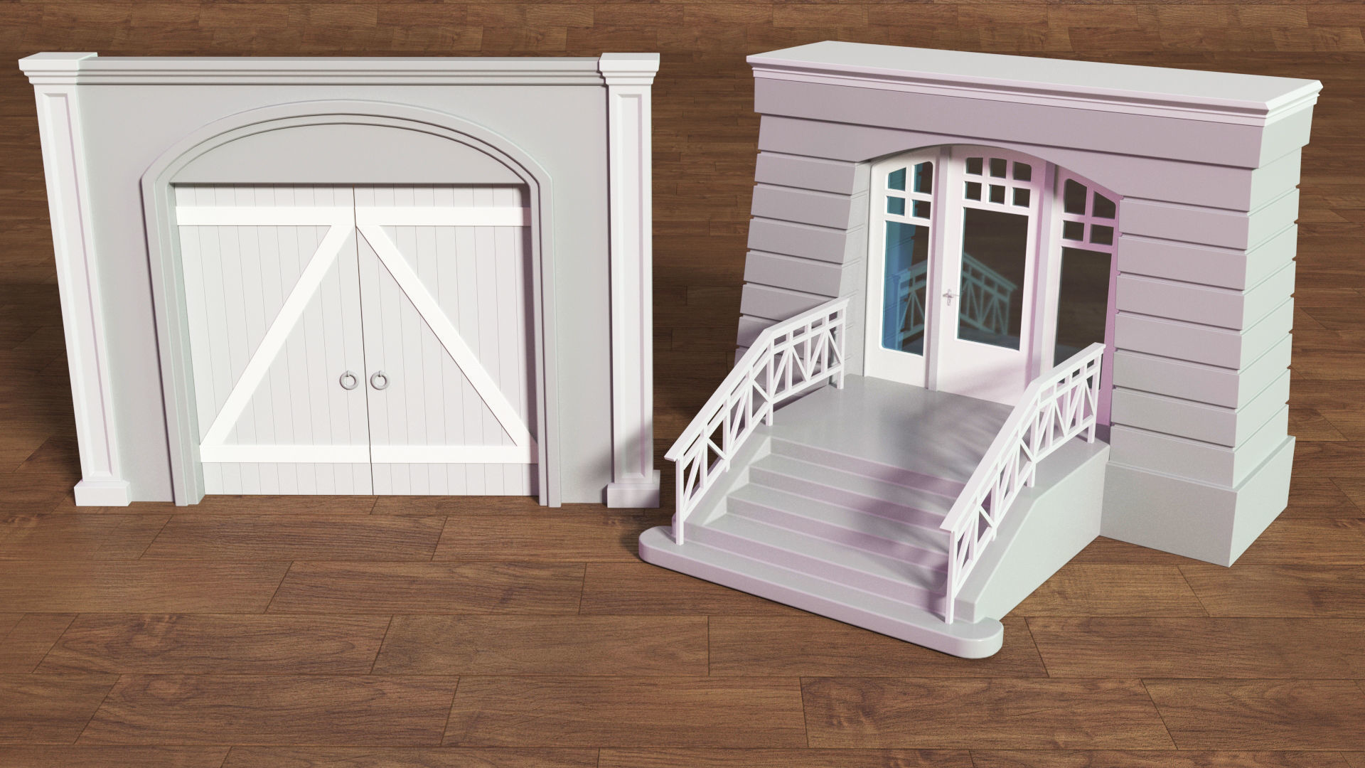 Building Facade Collection 1 - 25 pieces 3D model_8