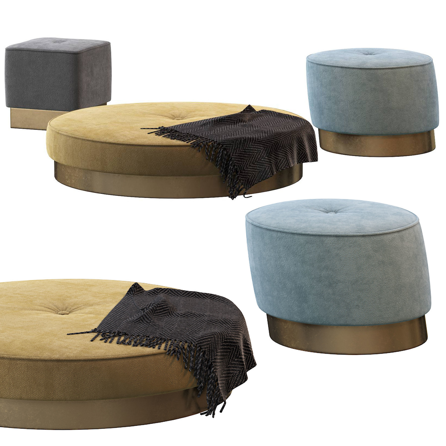 Anais Baxter Pouf 3D model_3