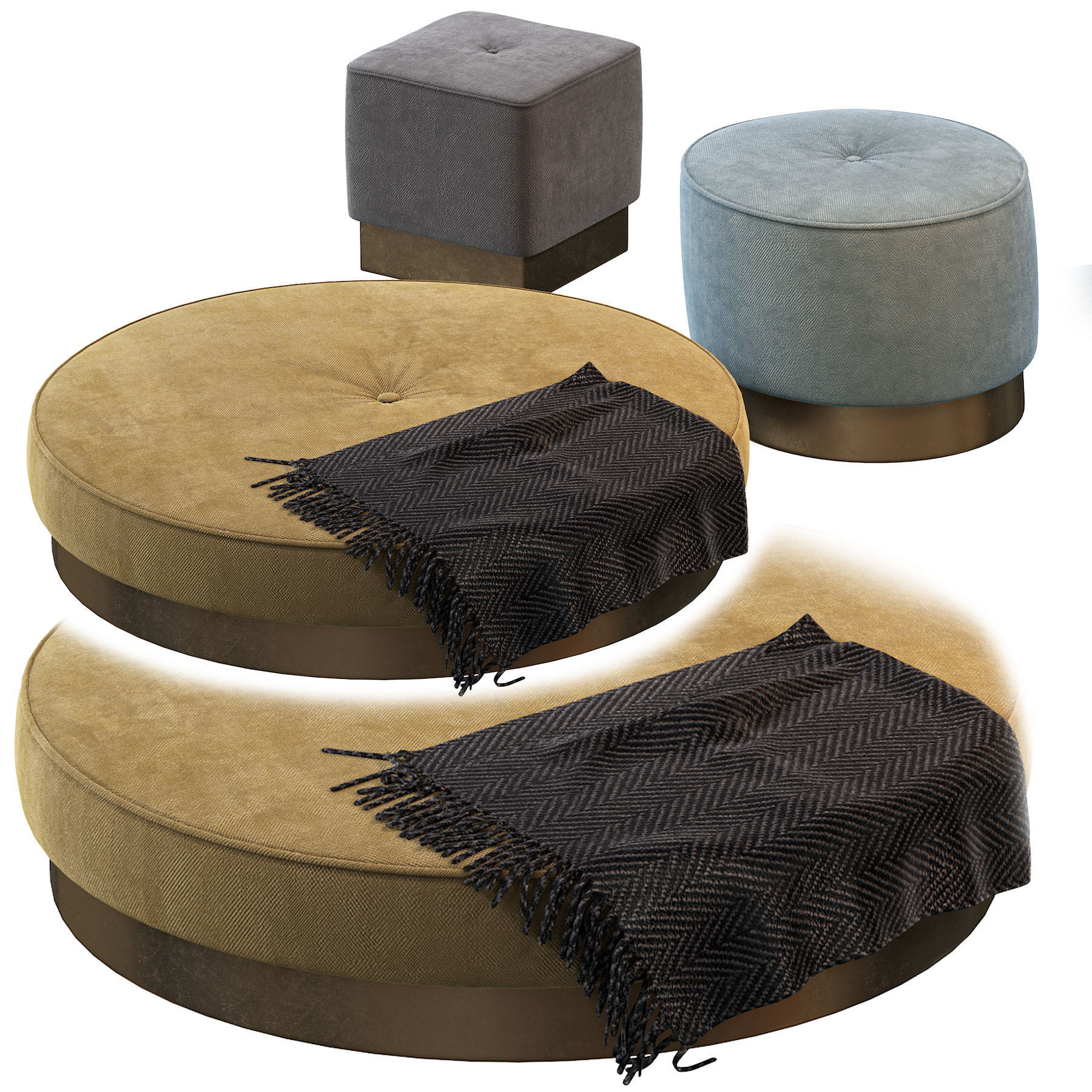 Anais Baxter Pouf 3D model_2