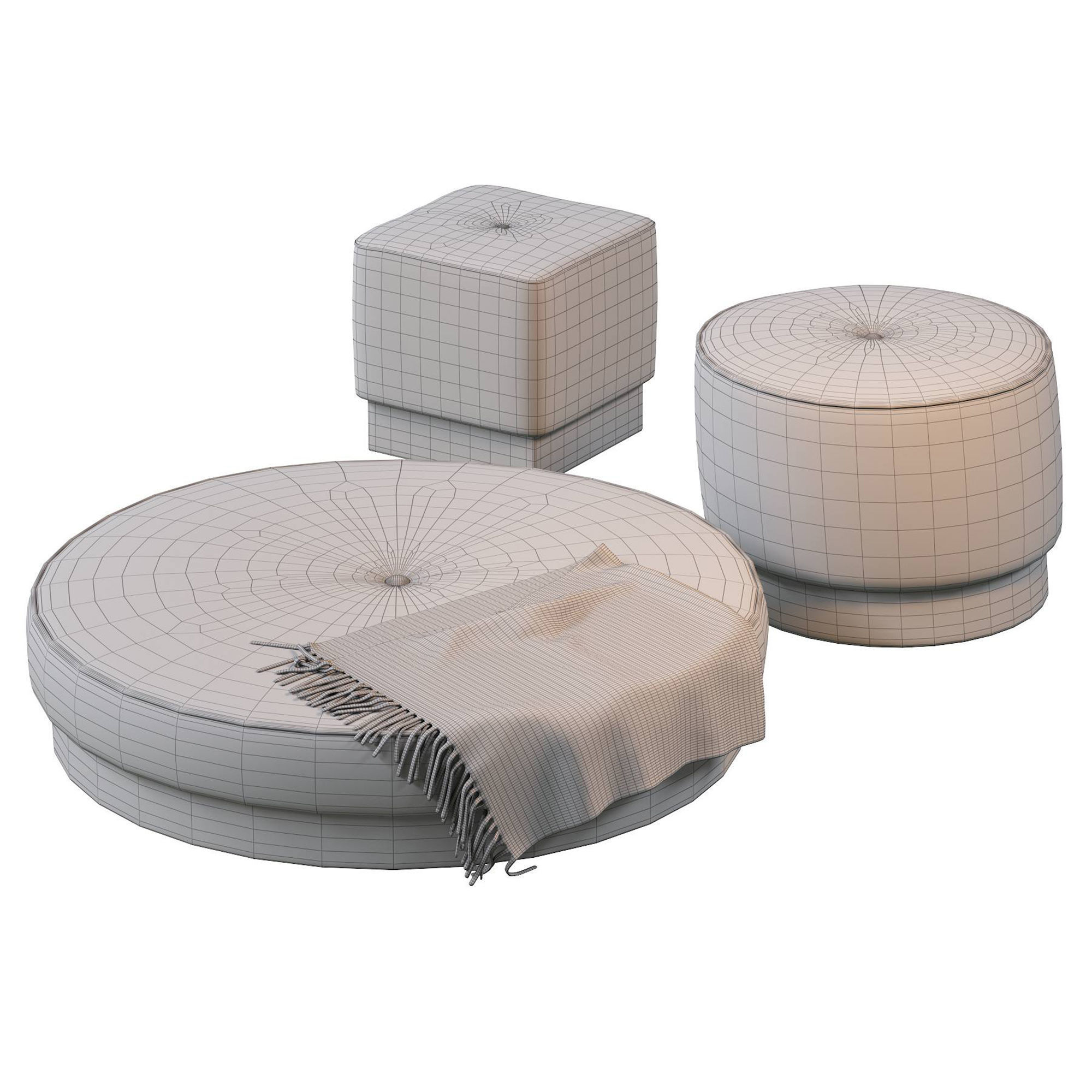 Anais Baxter Pouf 3D model_4