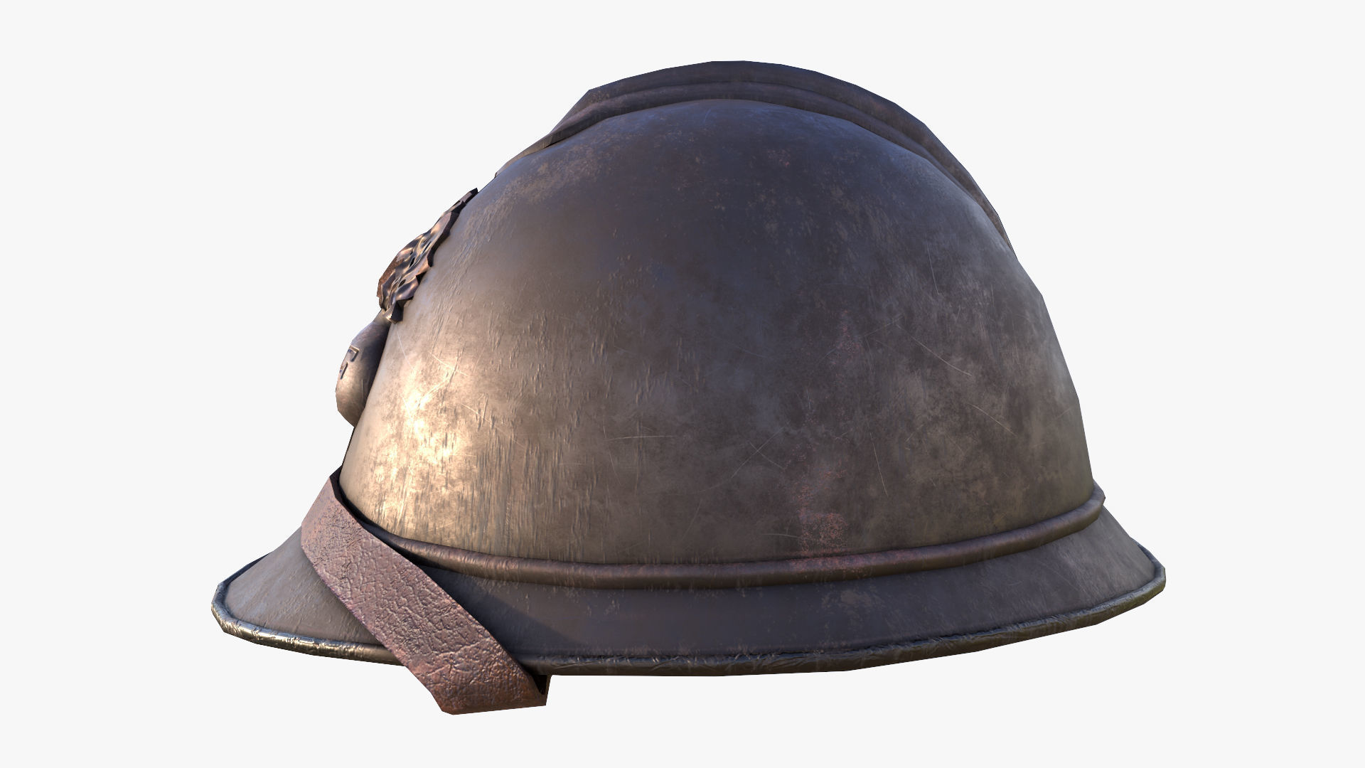 M15 Adrian Helmet Low-poly 3D model_3