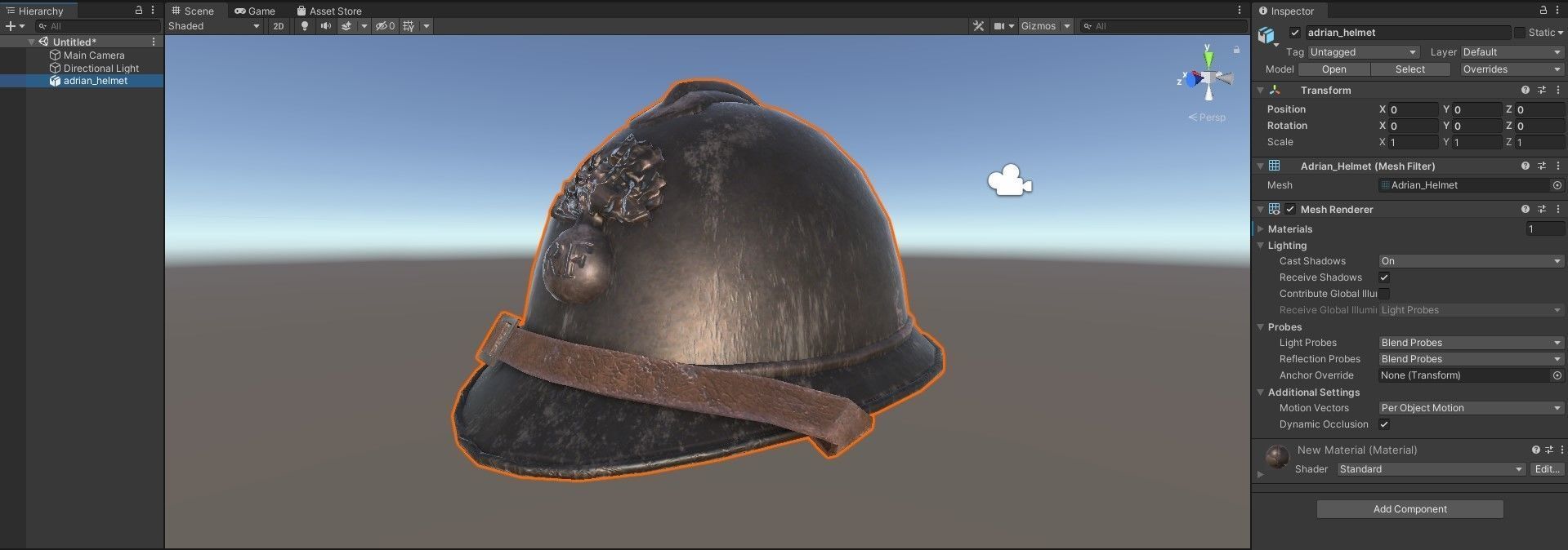 M15 Adrian Helmet Low-poly 3D model_24