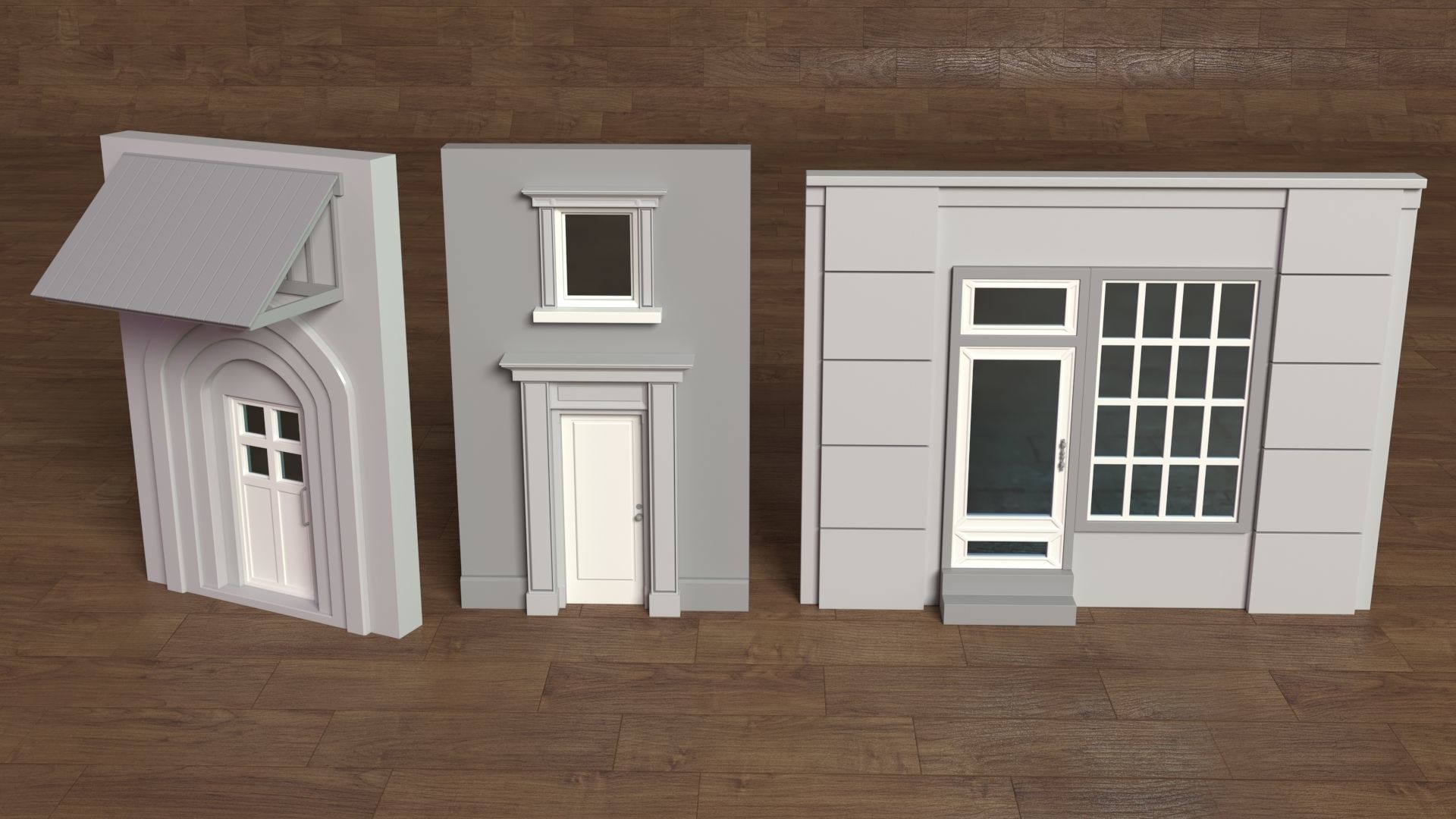 Building Facade Collection 2 - 25 pieces 3D model_9