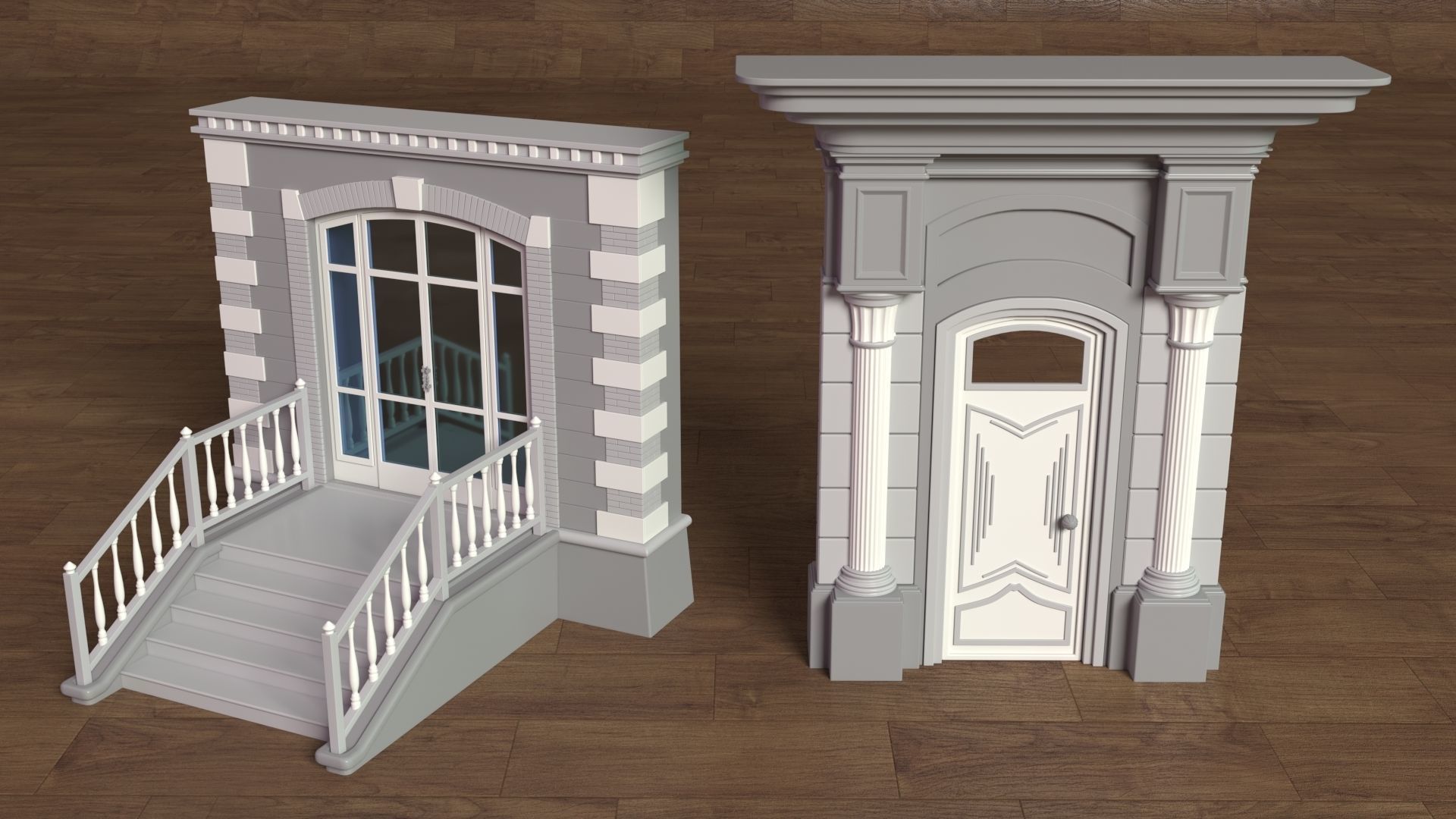 Building Facade Collection 2 - 25 pieces 3D model_4